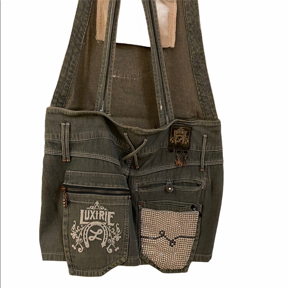 🎉HOST PICK🎉 RARE Luxirie by LRG Jeweled Overalls - Picture 6 of 16